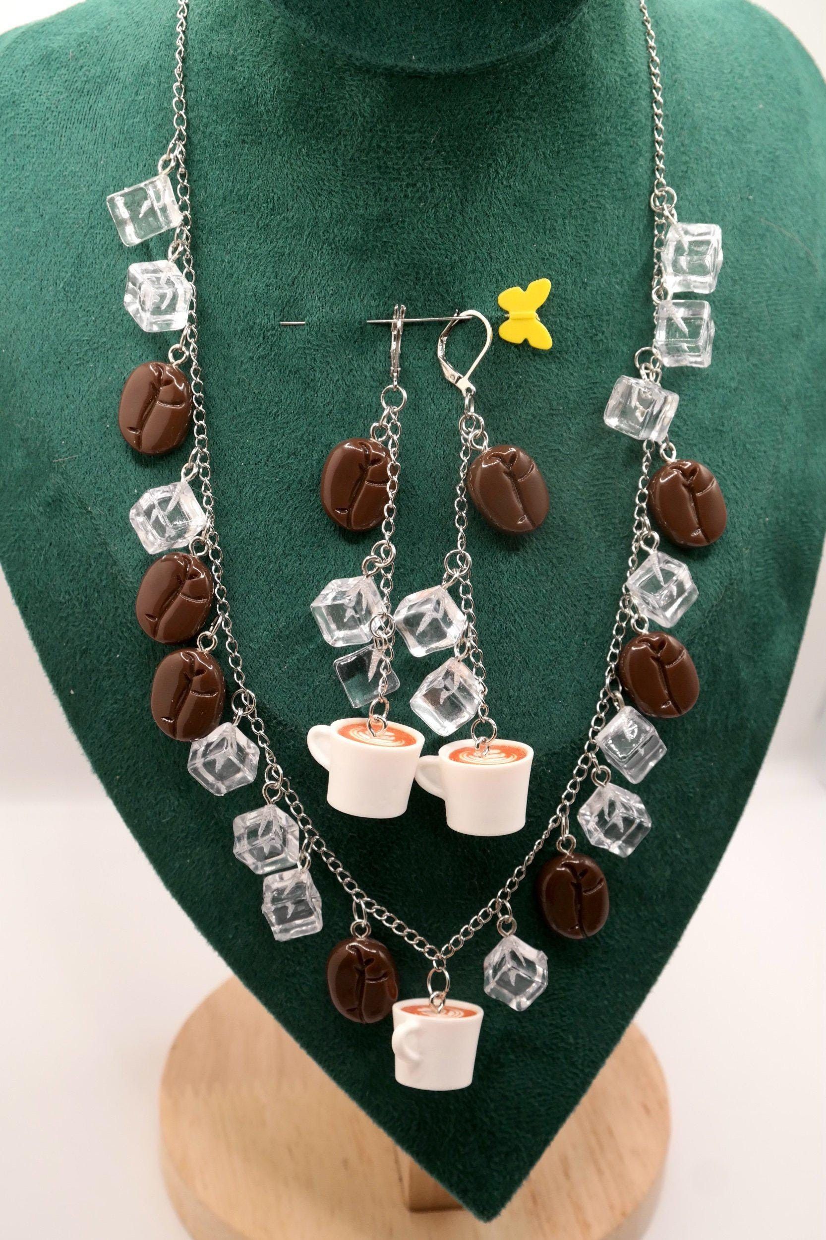 Handmade Coffee Coffee Coffee Necklace & Earrings Size ONE SIZE - 1 Thumbnail