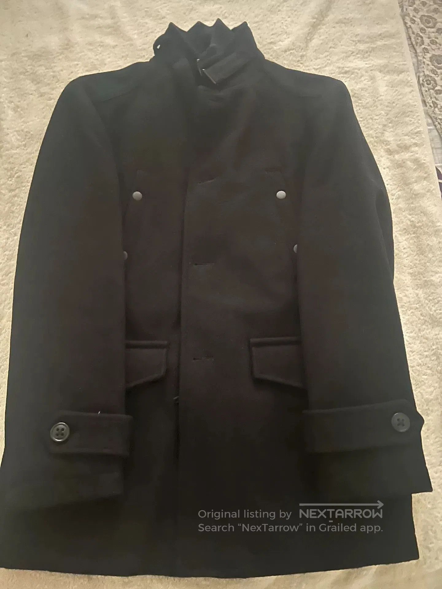 Japanese Brand Black Wool Short Coat by Esprit. Size US M / EU 48-50 / 2 - 1 Thumbnail