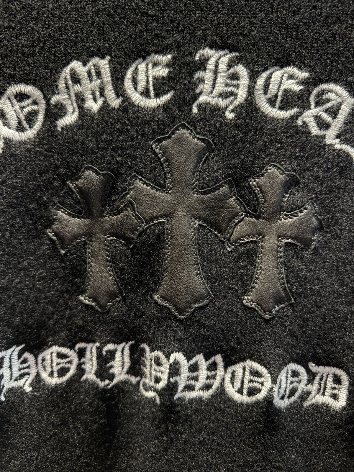 Chrome Hearts cashmere triple cross patch cardigan