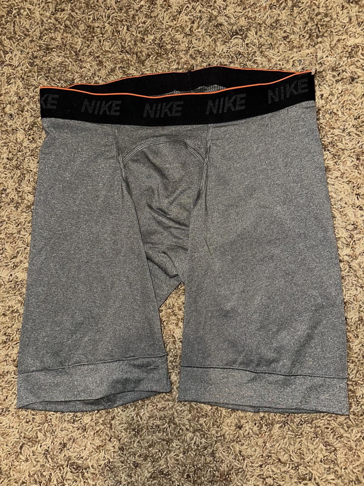 Nike Mens Nike Dri Fit Grey Long Boxer Briefs Size ONE SIZE - 1 Thumbnail