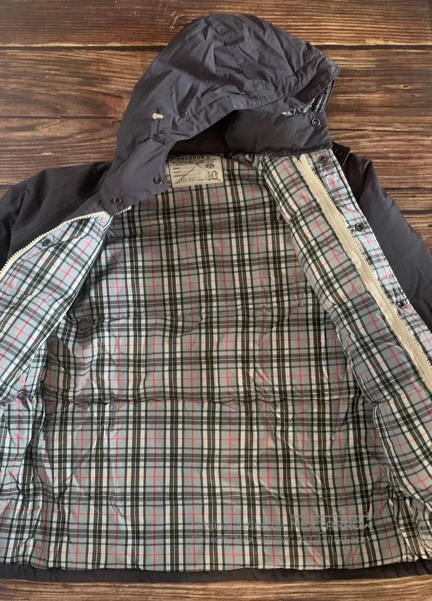 Pherrow's chic gray puffer jacket with hood. Size US L / EU 52-54 / 3 - 4 Thumbnail