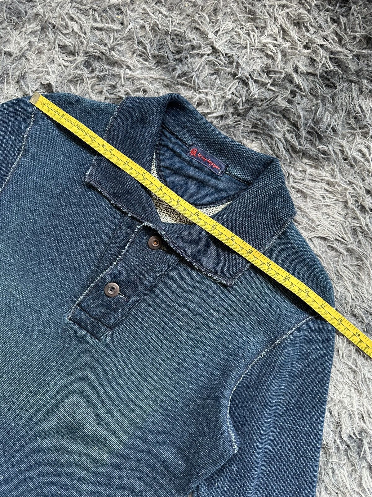 45rpm 00’s R by 45RPM indigo dyed polo long sleeve Size US S / EU 44-46 / 1 - 19 Thumbnail