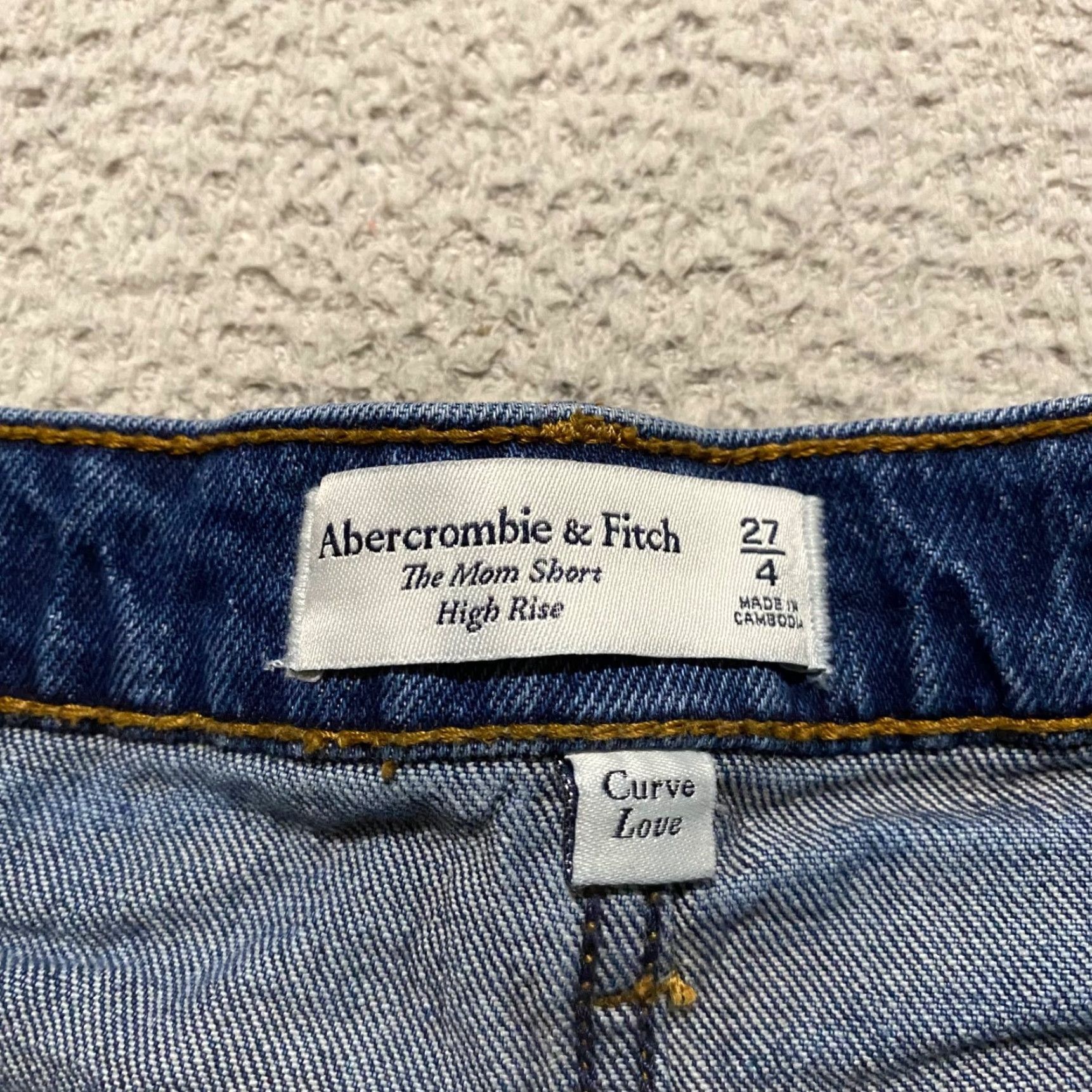 Abercrombie & Fitch Abercrombie & Fitch Womens Shorts Denim High Rise Cut-Off 4 Blue 2 in Inseam Pockets Stretch Regular Womens Size 27" / US 4 / IT 40 - 3 Thumbnail