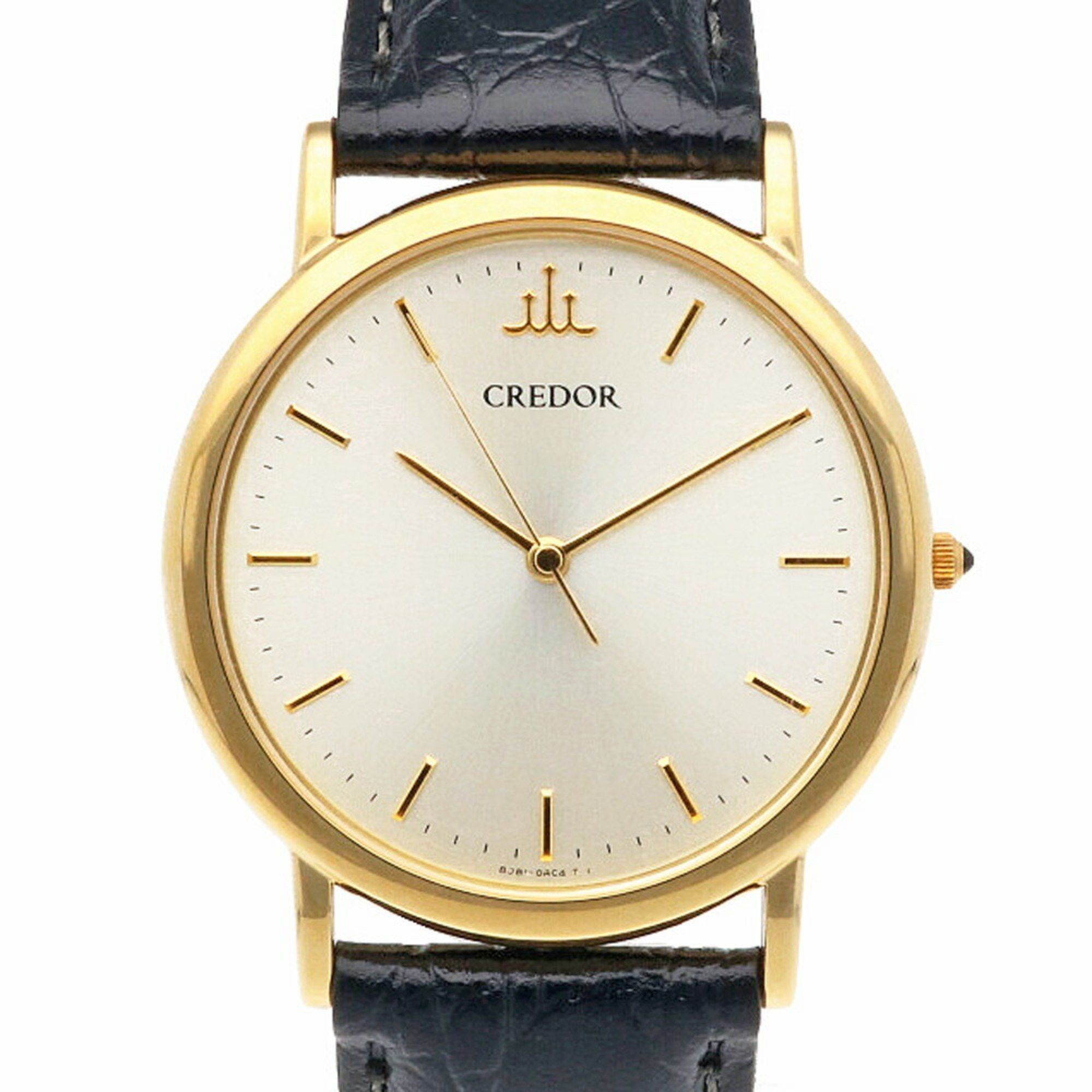 image of Credor Seiko Wristwatch 18K Gold 8J81-0Ac0 Quartz Men's in White