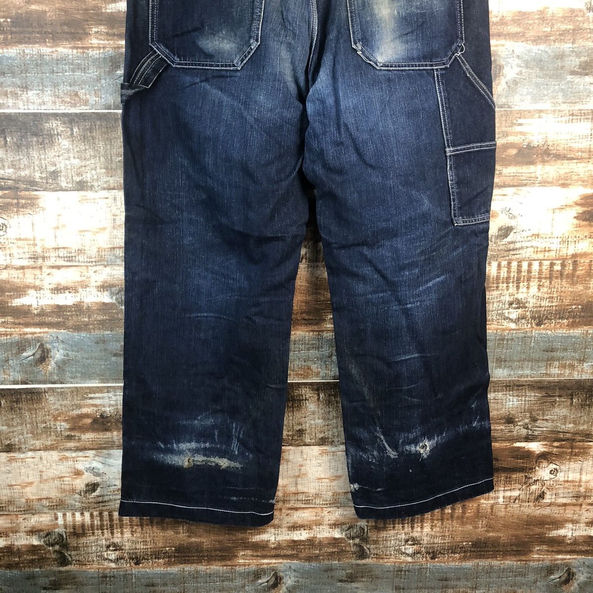 Japanese Brand DL GU Blue faded Denim jeans vintage Pants #C009 Size US 35 - 14 Thumbnail