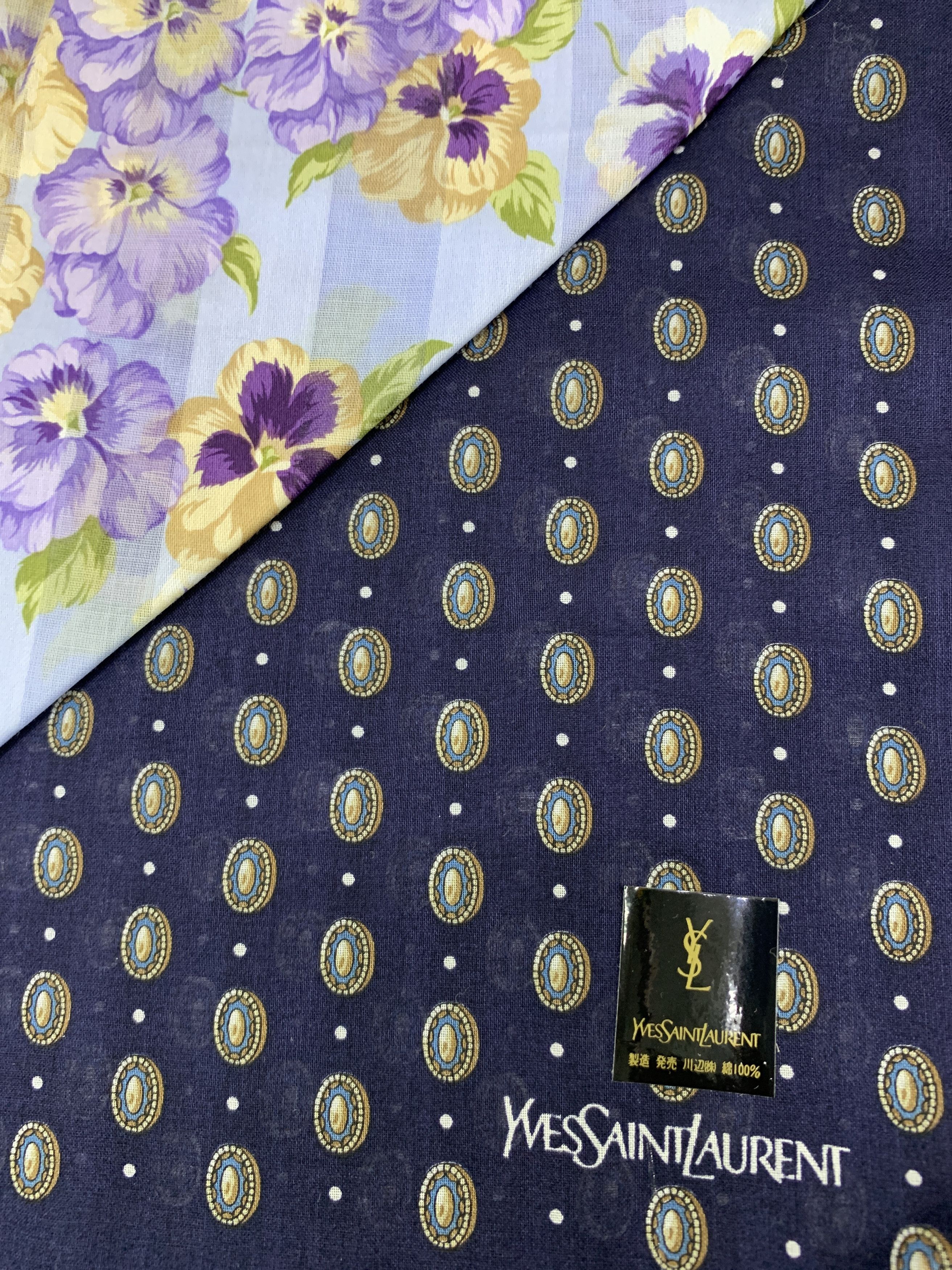 Yves Saint Laurent Yves Saint Laurent Handkerchief / Neckerchief HKA1023 Size ONE SIZE - 4 Thumbnail