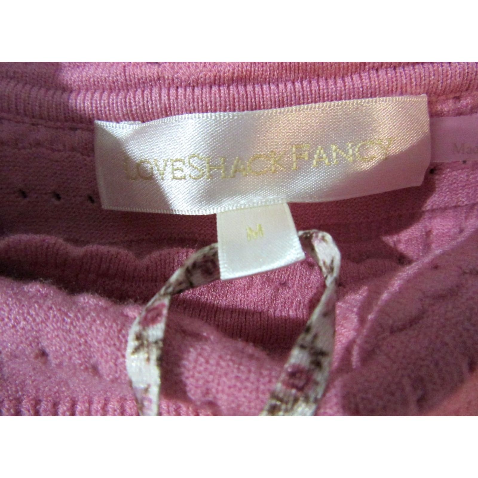 LoveShackFancy LoveShackFancy Dress Womens Medium Pink Sunset Maryanne Knit Mini Square Neck Sleeveless Strappy Knit Short Ruffle Skip N/A Size M / US 6-8 / IT 42-44 - 5 Thumbnail