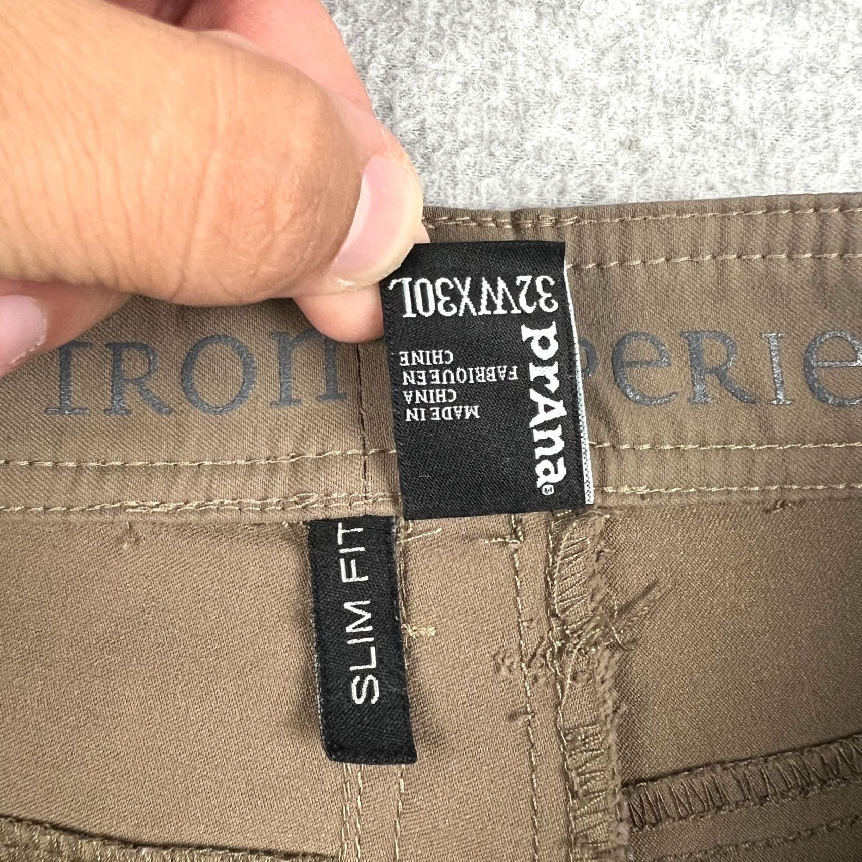 Prana Prana Pants Mens Slim 32x28 Beige Stretch Hiking Trail Outdoors Fishing Brion II Size US 32 / EU 48 - 3 Thumbnail