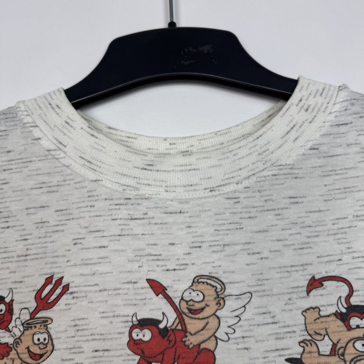 Vintage ANGEL DEVIL SEX POSITION Y2K T-SHIRT KAMA SUTRA TEMPTATION Size US L / EU 52-54 / 3 - 15 Thumbnail