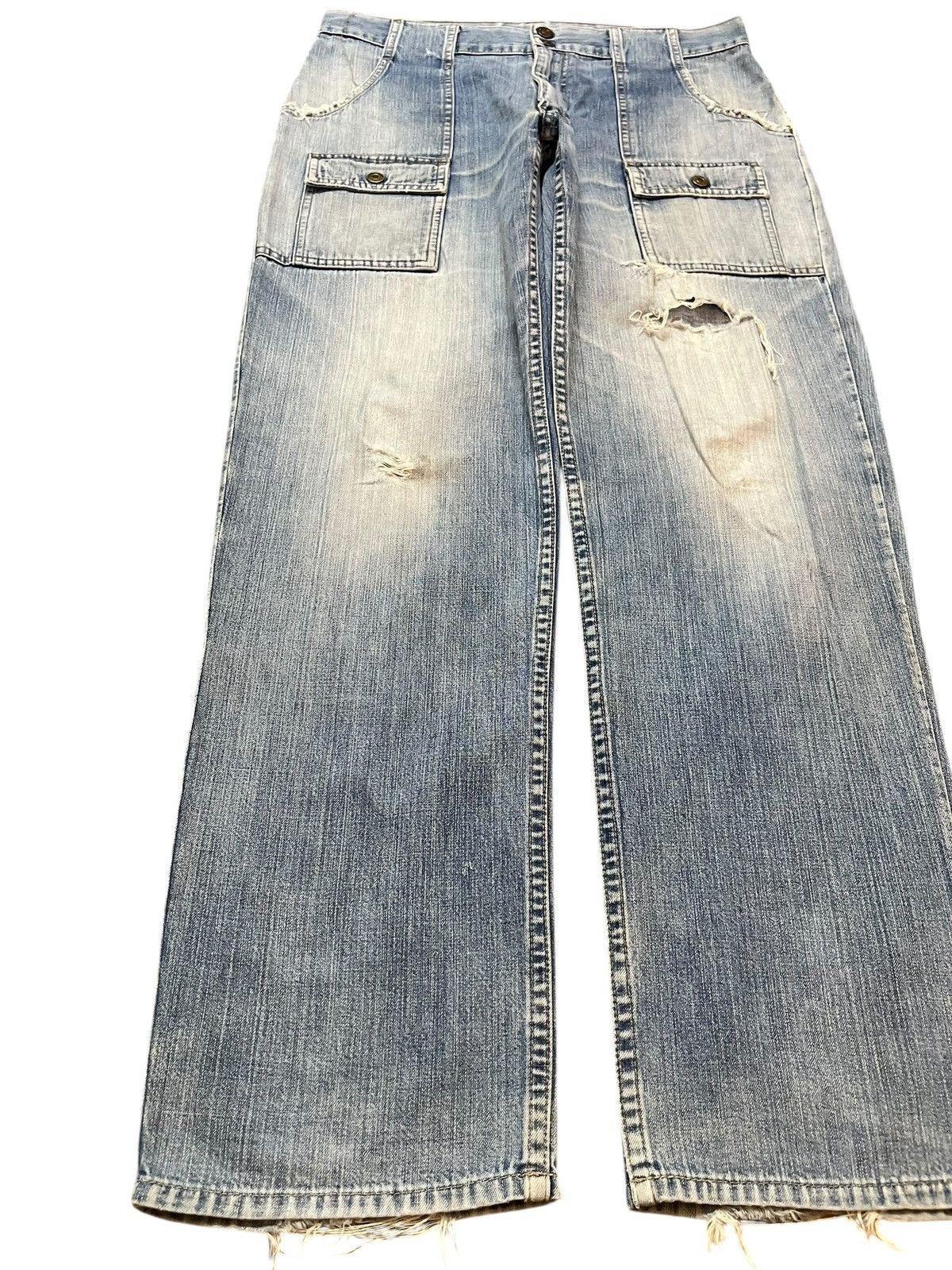 Levi's Vintage Clothing Vintage Levi’s Worker Sanforized Bush Pants Cargo Denim Size US 33 - 5 Thumbnail