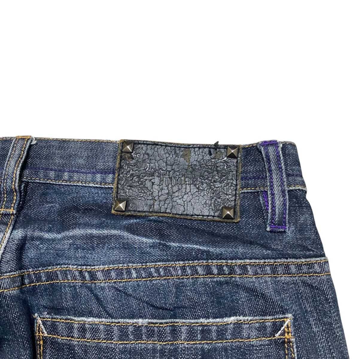 Japanese Brand MIDAS Hole Distressed Denim Jeans Studded Size US 29 - 13 Thumbnail
