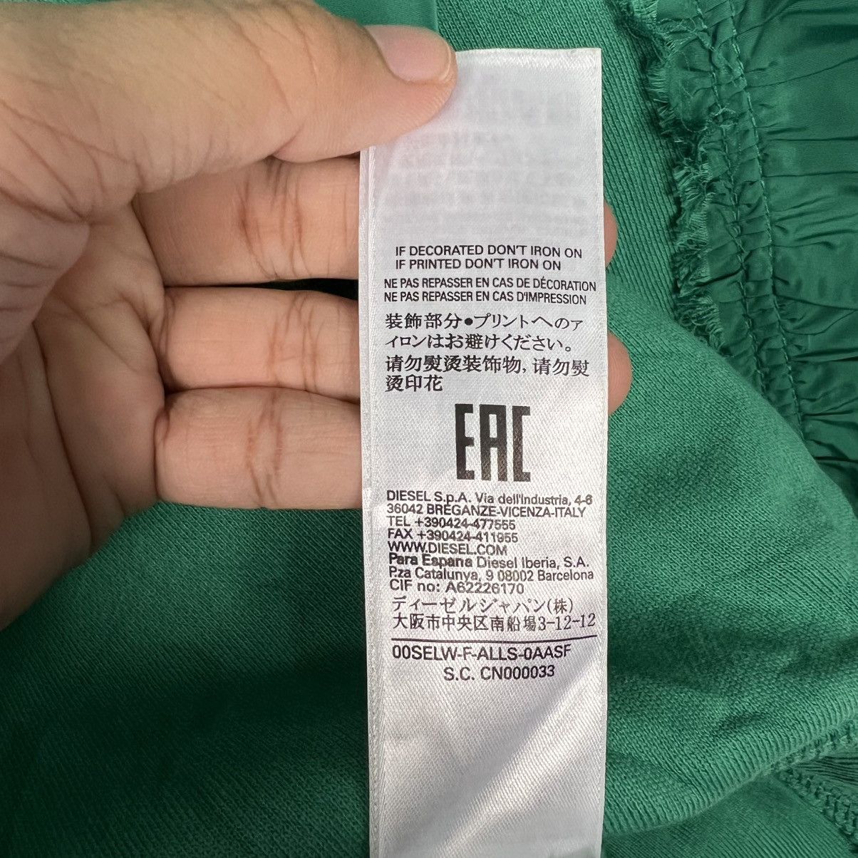 Diesel DIESEL Green Oversized Ruched Sleeve Hoodie #4260-C194 Size XS / US 0-2 / IT 36-38 - 15 Thumbnail