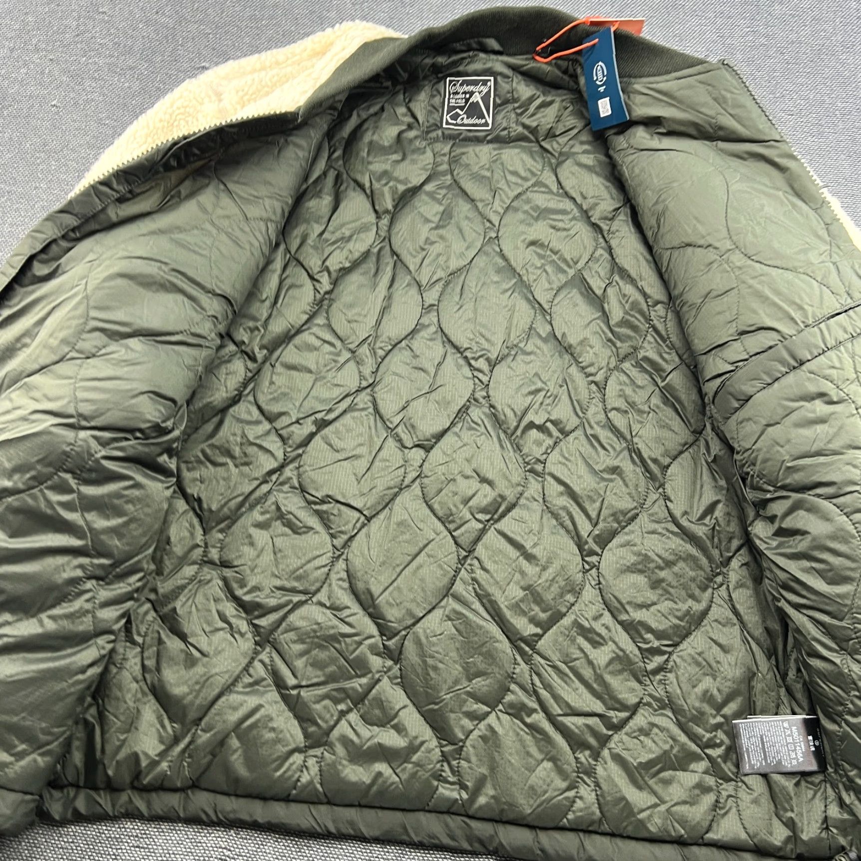 Superdry Superdry Mens Jacket Zip Through Fleece Pile Sherpa Vintage? (Note: Original title implies non-vintage) Size US L / EU 52-54 / 3 - 4 Thumbnail