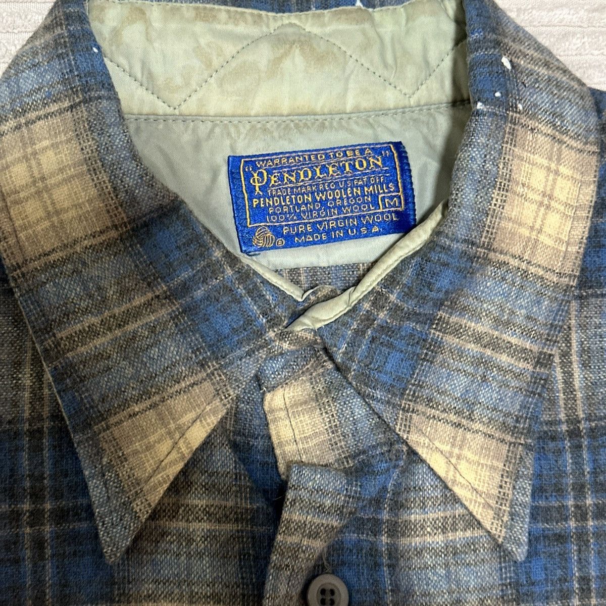 Pendleton Pendleton Men's Wool Plaid Flannel Button-Up Size M Vintage Size US M / EU 48-50 / 2 - 3 Thumbnail