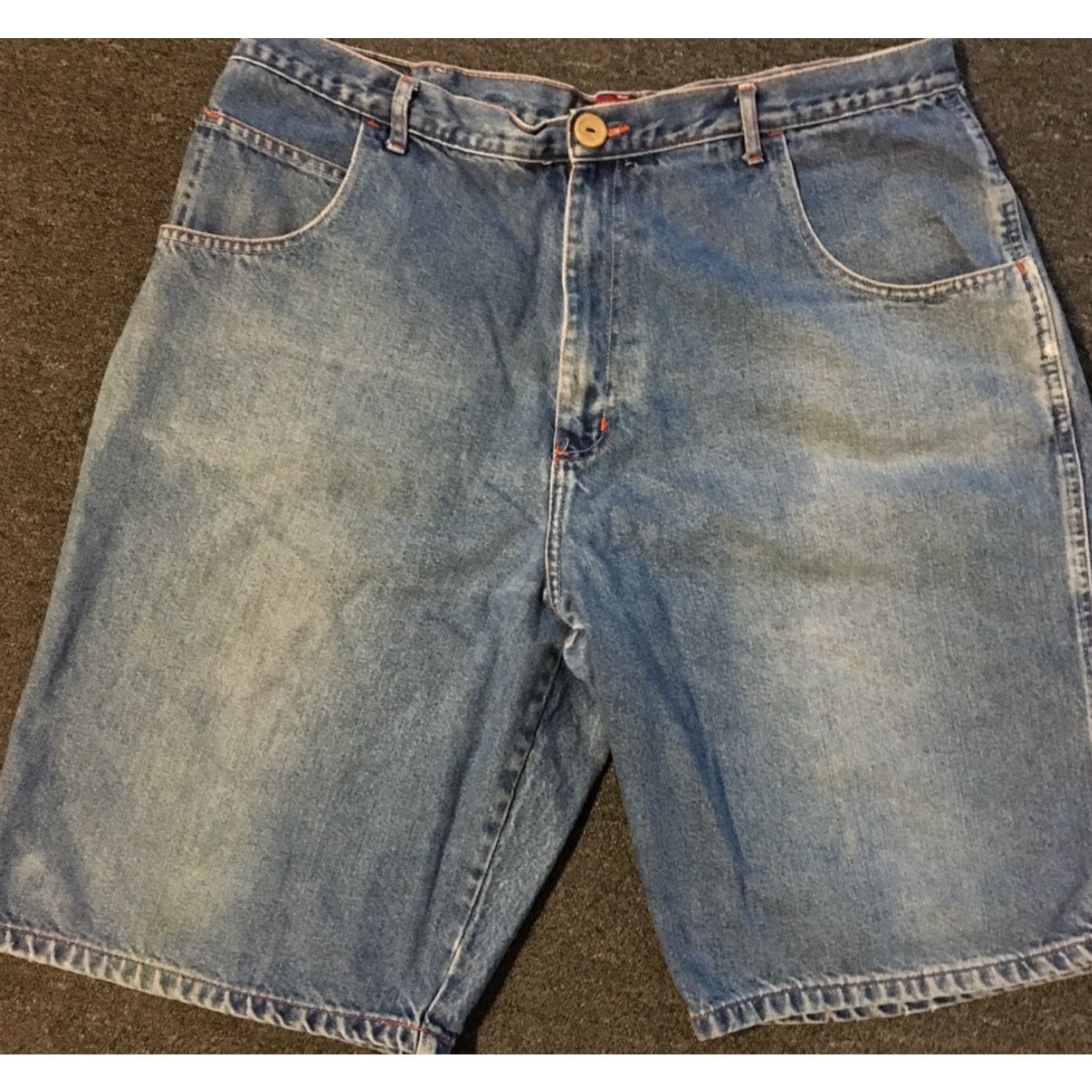 JNCO VINTAGE 90s Breakin’ Jean Shorts 38 - Break Dancing Baggy Hip Hop NYC NYC Blues Denim Jnco Jeans Grunge Run DMC Urban Cargo Men Size US 38 / EU 54 - 3 Thumbnail
