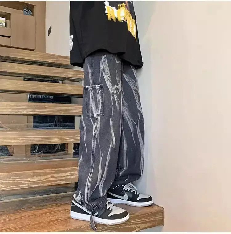 Japanese Brand Hip Hop Straight Drop Tie Dyed Jeans Size US 32 / EU 48 - 6 Thumbnail