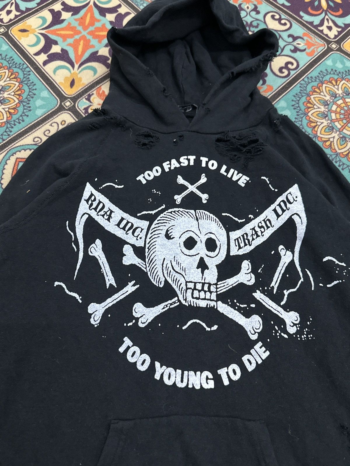 Japanese Brand RNA Japanese “Too Fast To Live Too Young To Die” Distressed Size US M / EU 48-50 / 2 - 3 Thumbnail