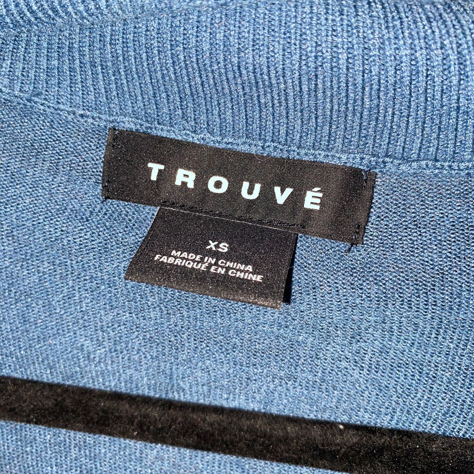 Other Trouve Blue Turtleneck Choker Keyhole Lightweight Sweater XS Size XS / US 0-2 / IT 36-38 - 5 Thumbnail