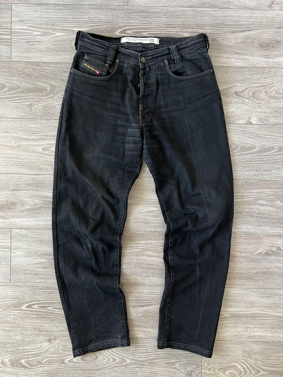 Diesel ‼️Vintage Diesel IND Ladder Baggy Black Denim Jeans‼️ Size US 33 - 14 Thumbnail