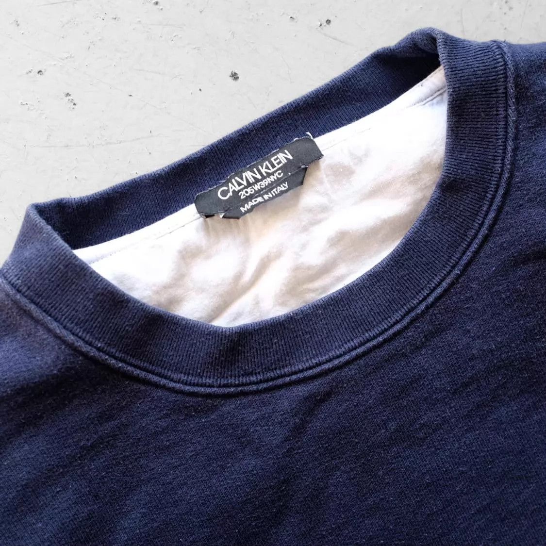Calvin Klein ck205w39nyc vintage blue back cutout small logo hoodie Size US M / EU 48-50 / 2 - 5 Thumbnail