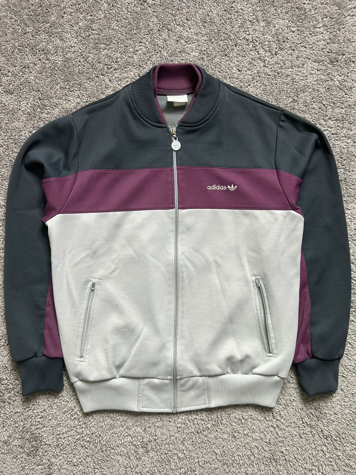 Adidas Vintage 80s Adidas Tri Tone Track Suit Set Jacket Pants Size US M / EU 48-50 / 2 - 2 Thumbnail