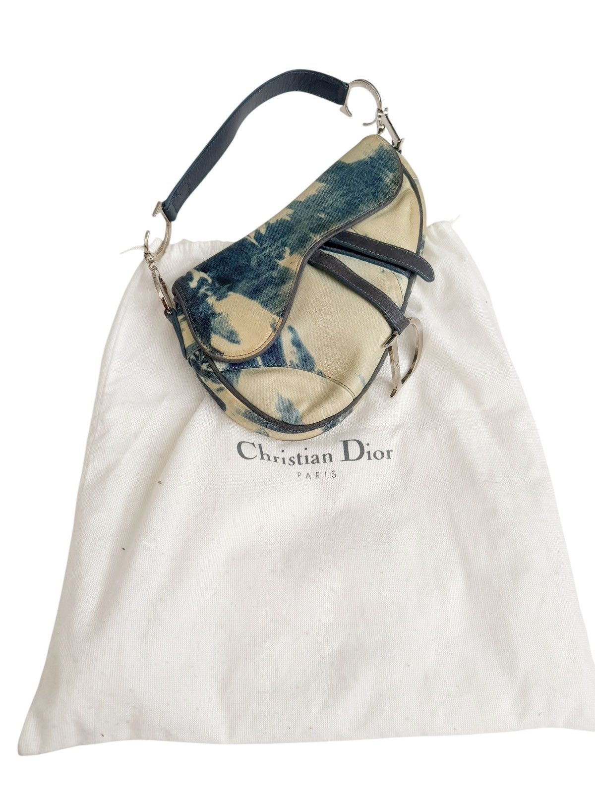 Dior Galliano Tie Dye Trompe L’oeil Saddle Bag Size ONE SIZE - 4 Thumbnail