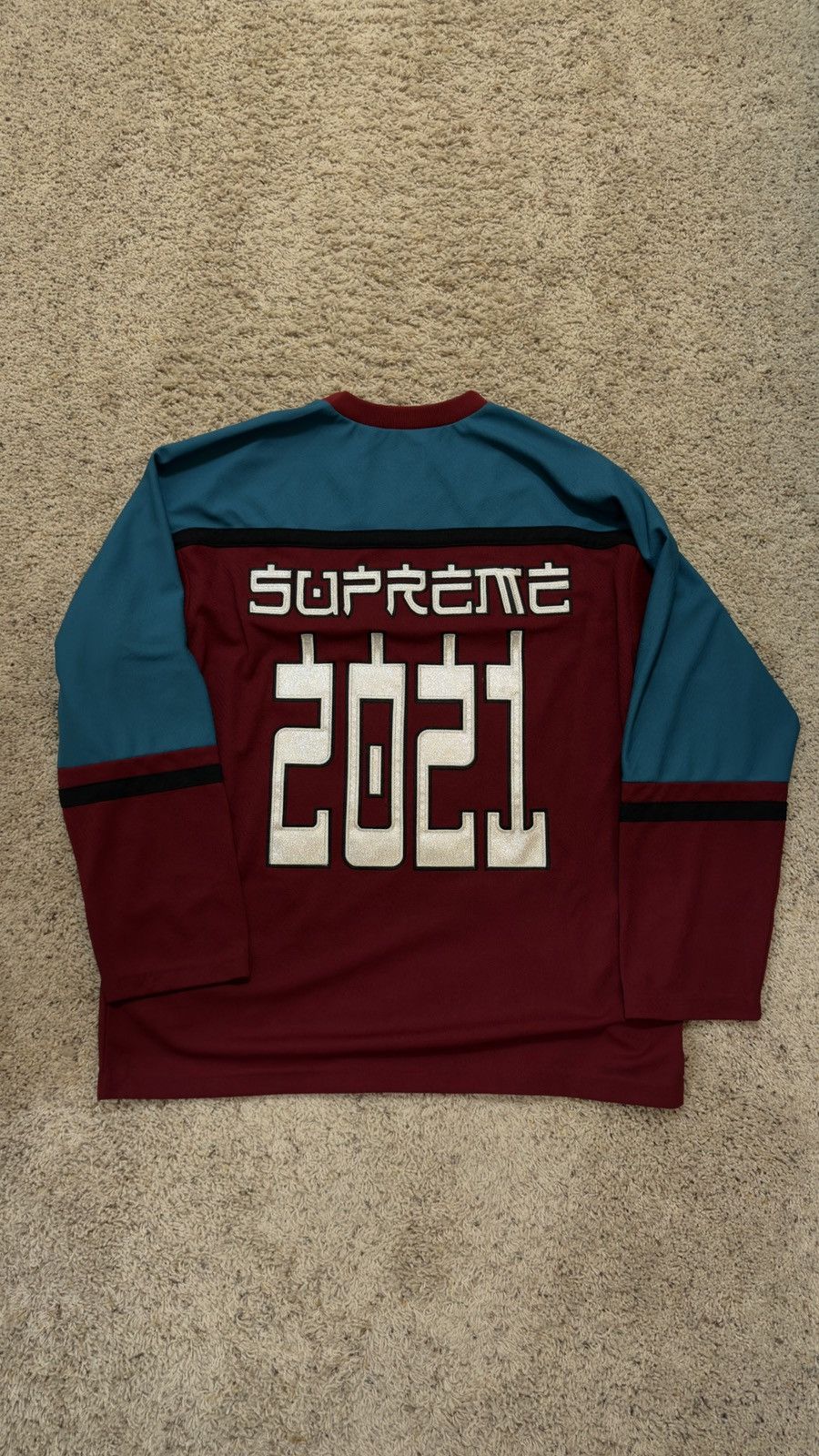 Supreme Supreme Demon Hockey Jersey - Cardinal - FW21 - DS no tags Size US L / EU 52-54 / 3 - 2 Thumbnail