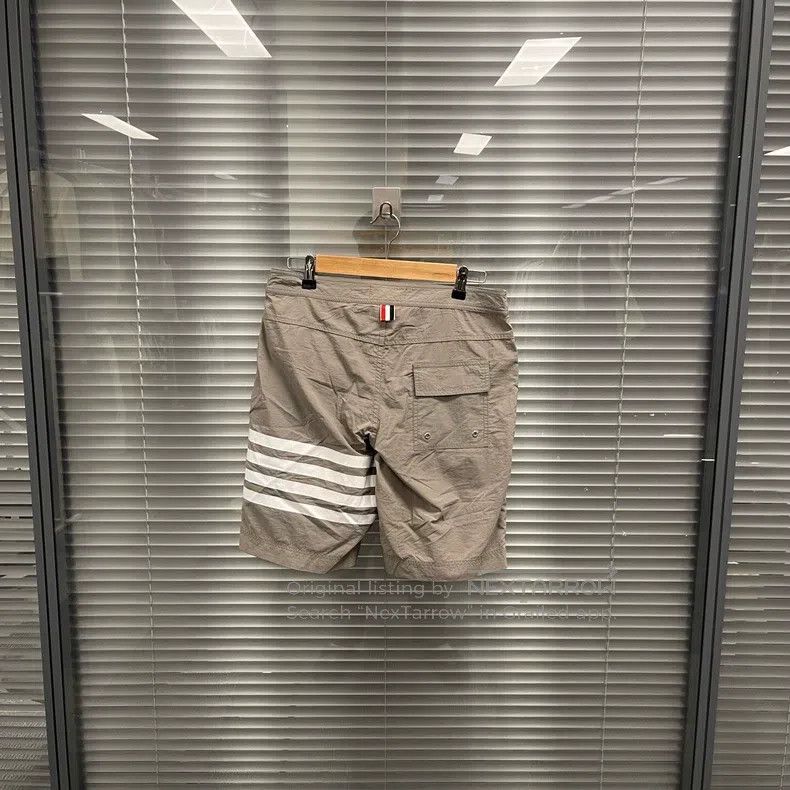 Thom Browne Thom Browne size 1 Gray Four-Stripe Beach Shorts Size US 30 / EU 46 - 2 Thumbnail