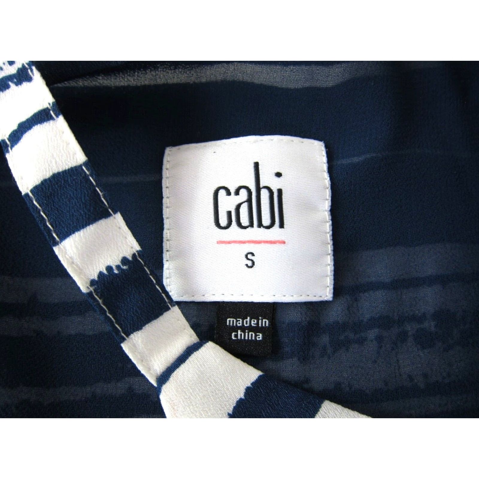 Vintage Cabi Blue White Stripe Pocket Front Tie Tunic Tank Slip Sun Dress Women Small Size S / US 4 / IT 40 - 3 Thumbnail