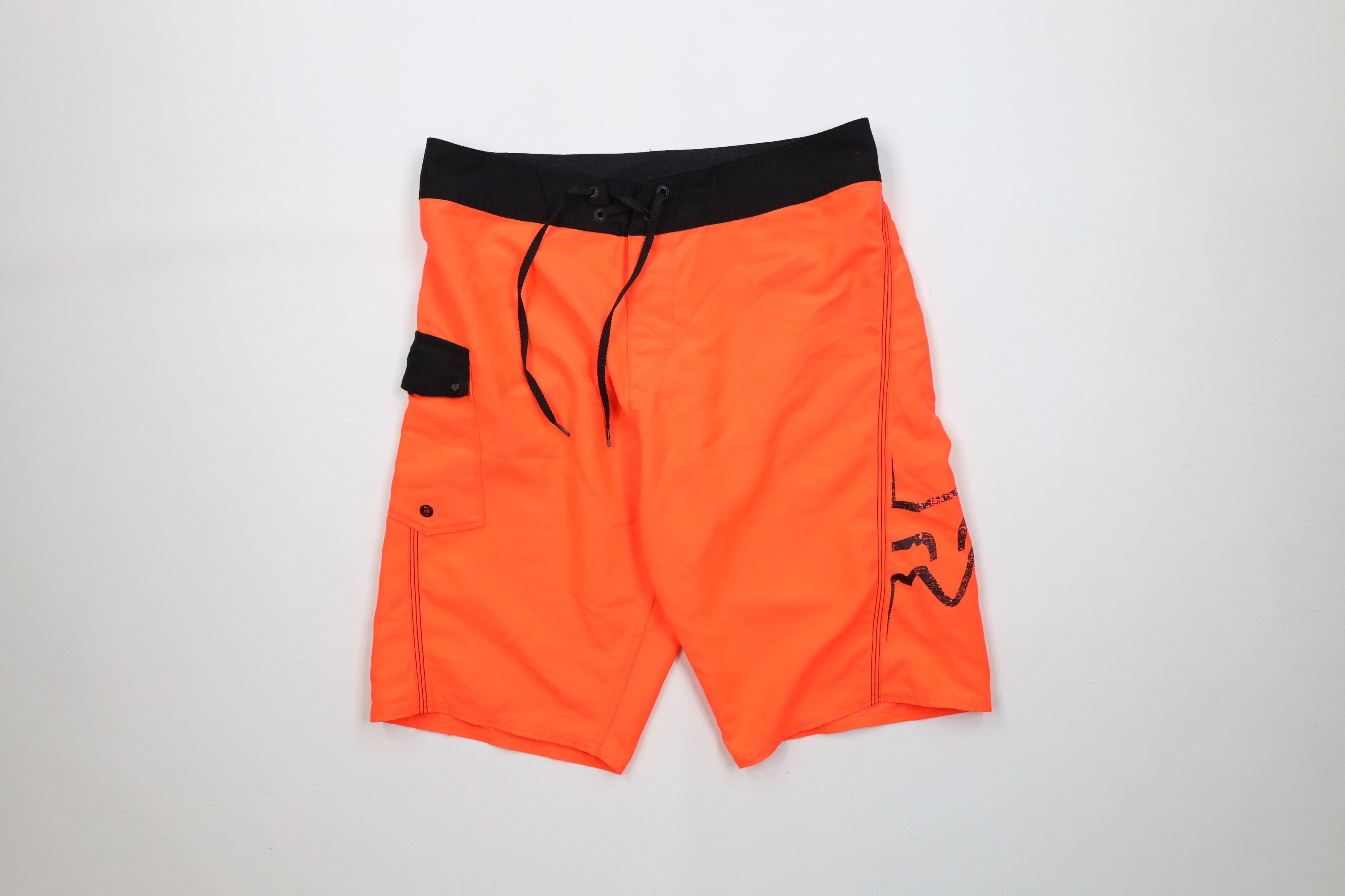 Fox Racing × Vintage Vintage Fox Racing Big Logo Board Shorts Trunks Blaze Orange Size US 30 / EU 46 - 1 Thumbnail
