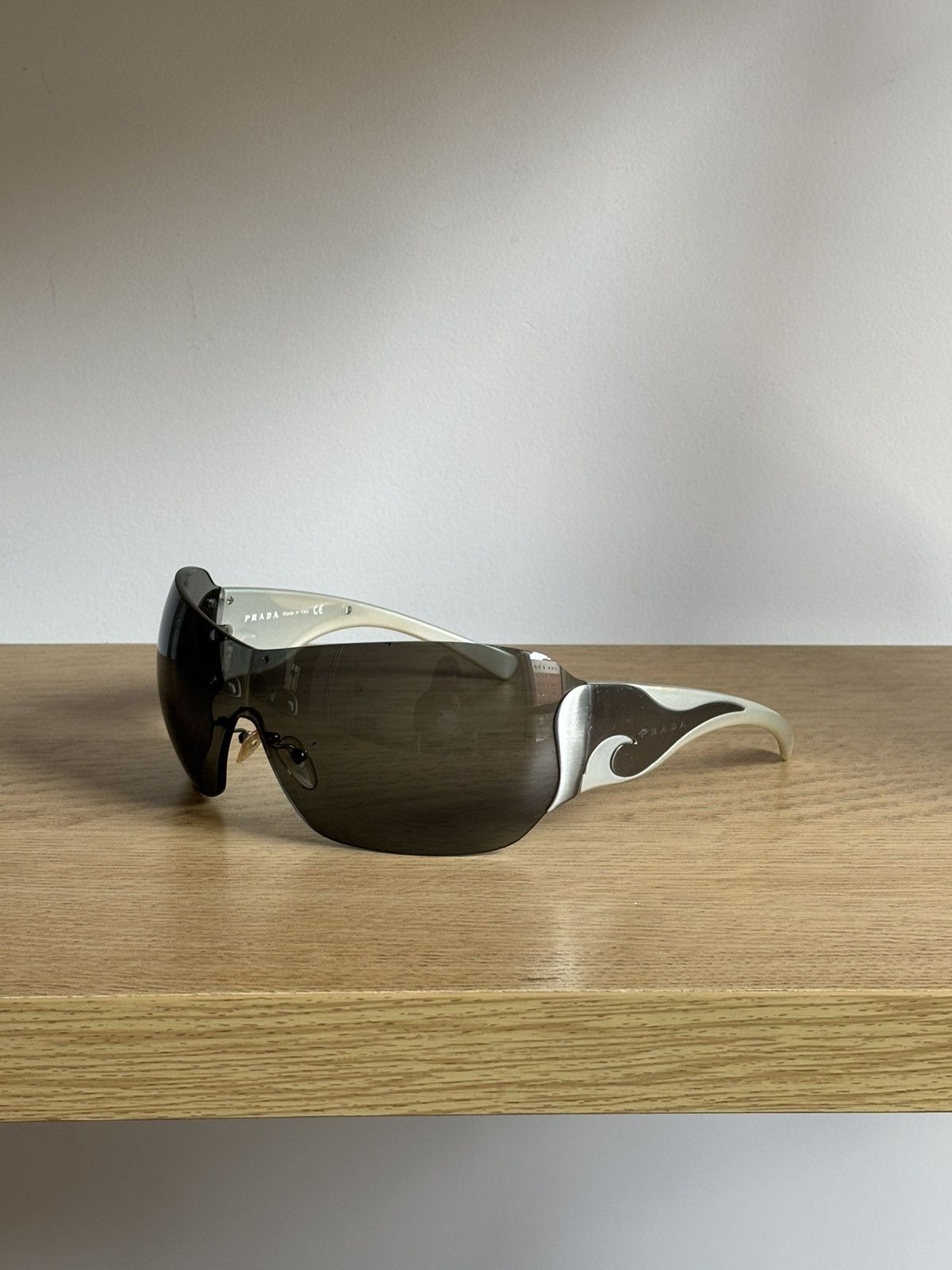 Prada PRADA Sunglasses Flame 2004 Star Mask Fire Chrome Silver Size ONE SIZE - 3 Thumbnail