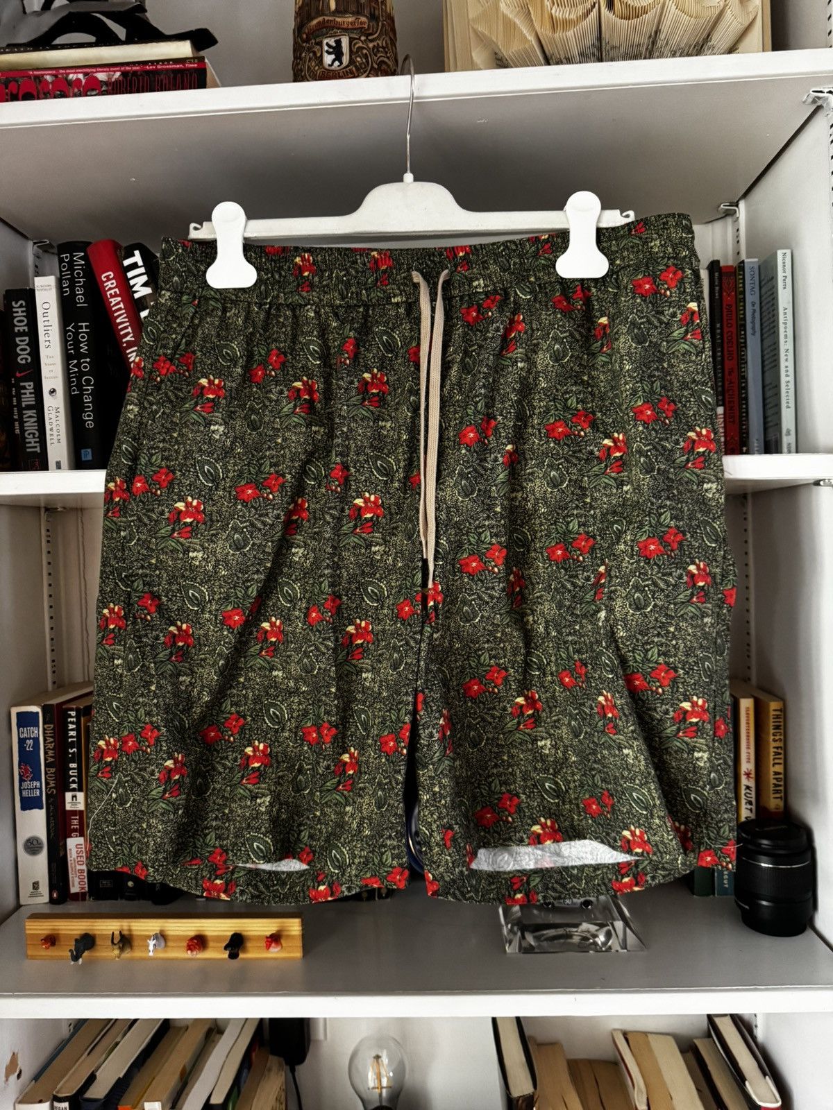 De Bonne Facture Floral-Print Cotton-Voile Drawstring Shorts