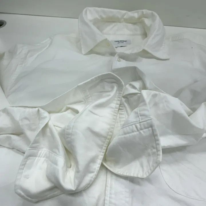 Thom Browne Thom Browne Classic Striped White Long Sleeve Shirt -2507 Size US M / EU 48-50 / 2 - 6 Thumbnail