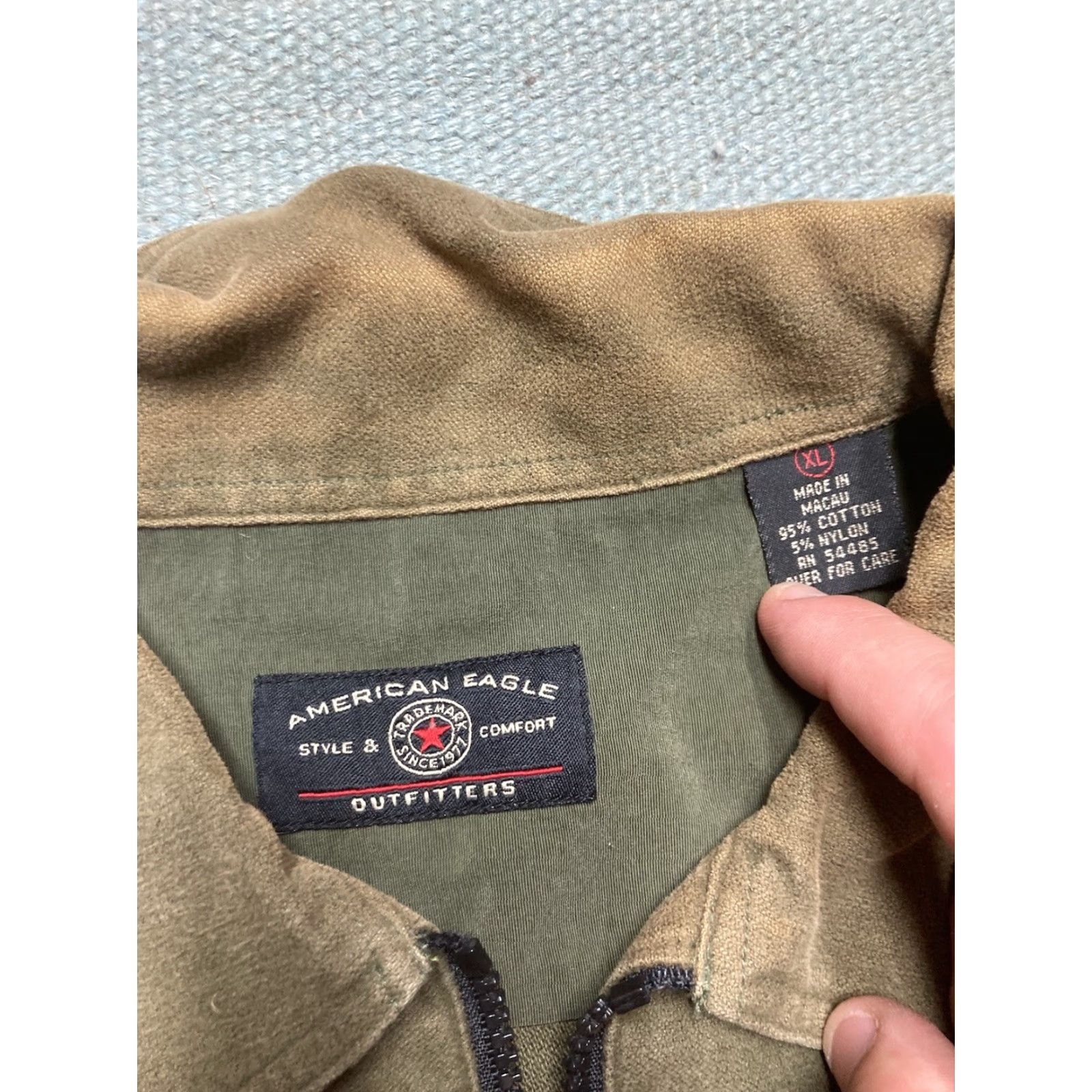 American Eagle Outfitters VINTAGE American Eagle Outfitters Jacket Shirt Jacket Full Zip Hunting Military Green XL Men Size US XL / EU 56 / 4 - 4 Thumbnail