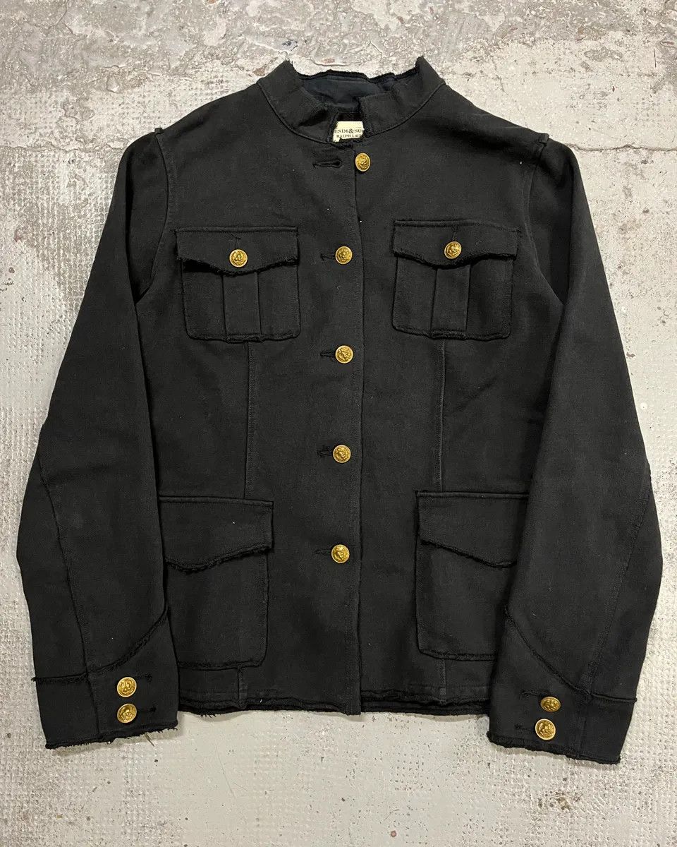 Polo Ralph Lauren 2010s Ralph Lauren Officer Gold Buttoned Multi Pockets Black Jacket Size S / US 4 / IT 40 - 1 Thumbnail