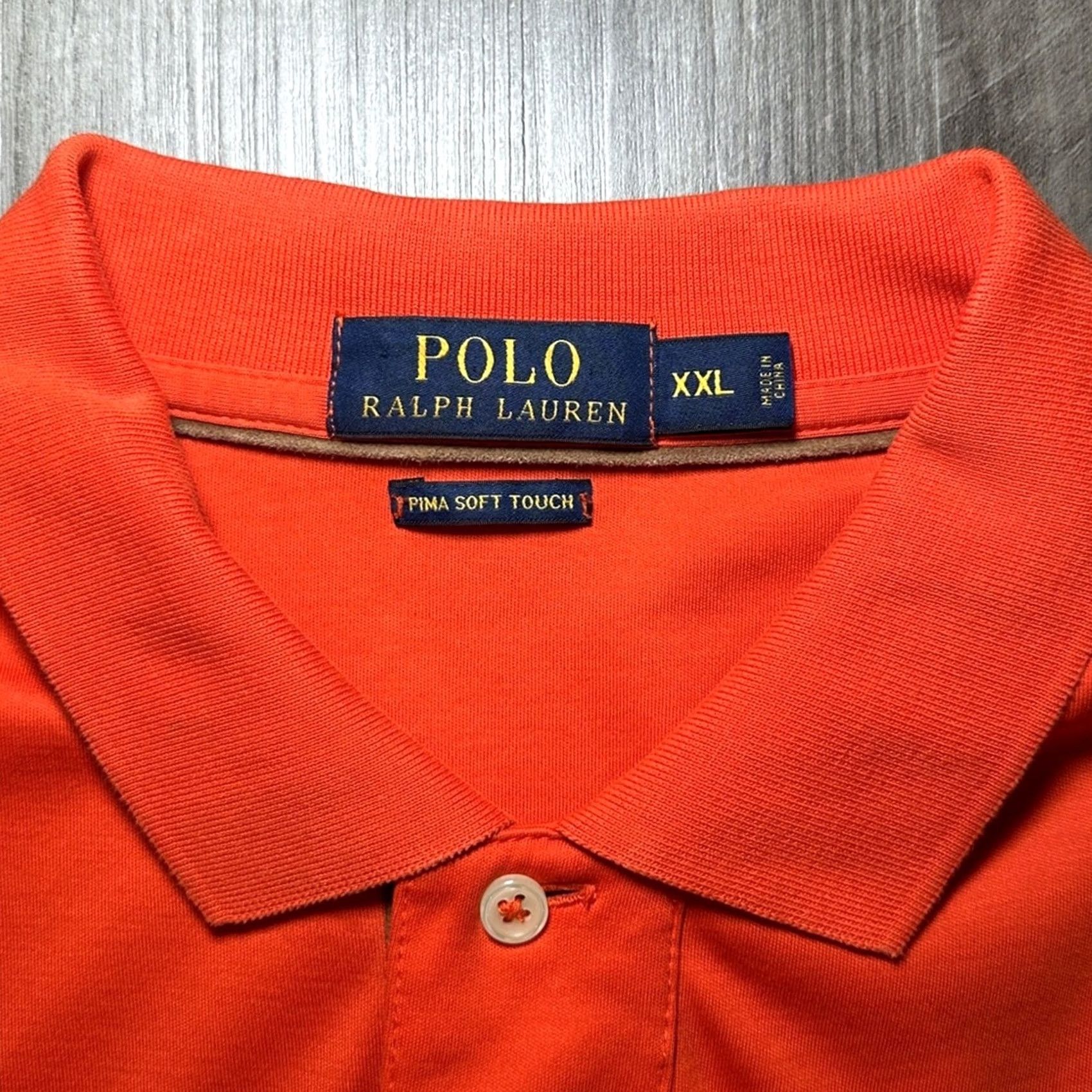 Polo Ralph Lauren Polo Ralph Lauren Orange Pima Soft Touch Long Sleeve Polo - 2XL Men Shirt Long Sleeve Orange Polo Ralph Lauren 2XL Mens Size US XXL / EU 58 / 5 - 6 Thumbnail