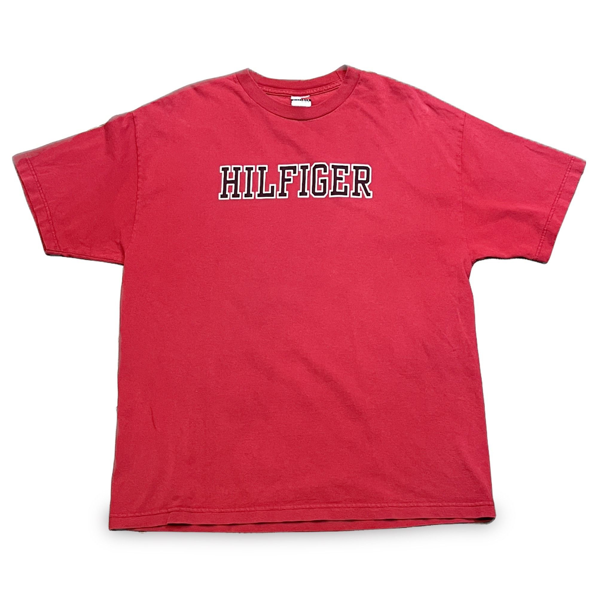 Tommy Hilfiger Vintage Tommy Hilfiger Red T Size US XL / EU 56 / 4 - 1 Thumbnail