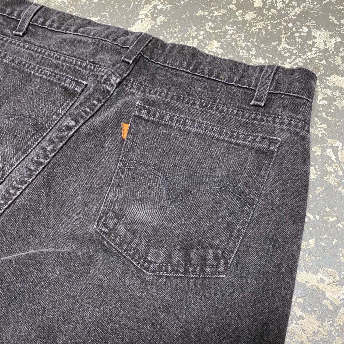 Levi's × Vintage Vintage Levi’s 505 Orange Tab Black Denim Jeans 90s Size US 35 - 8 Thumbnail