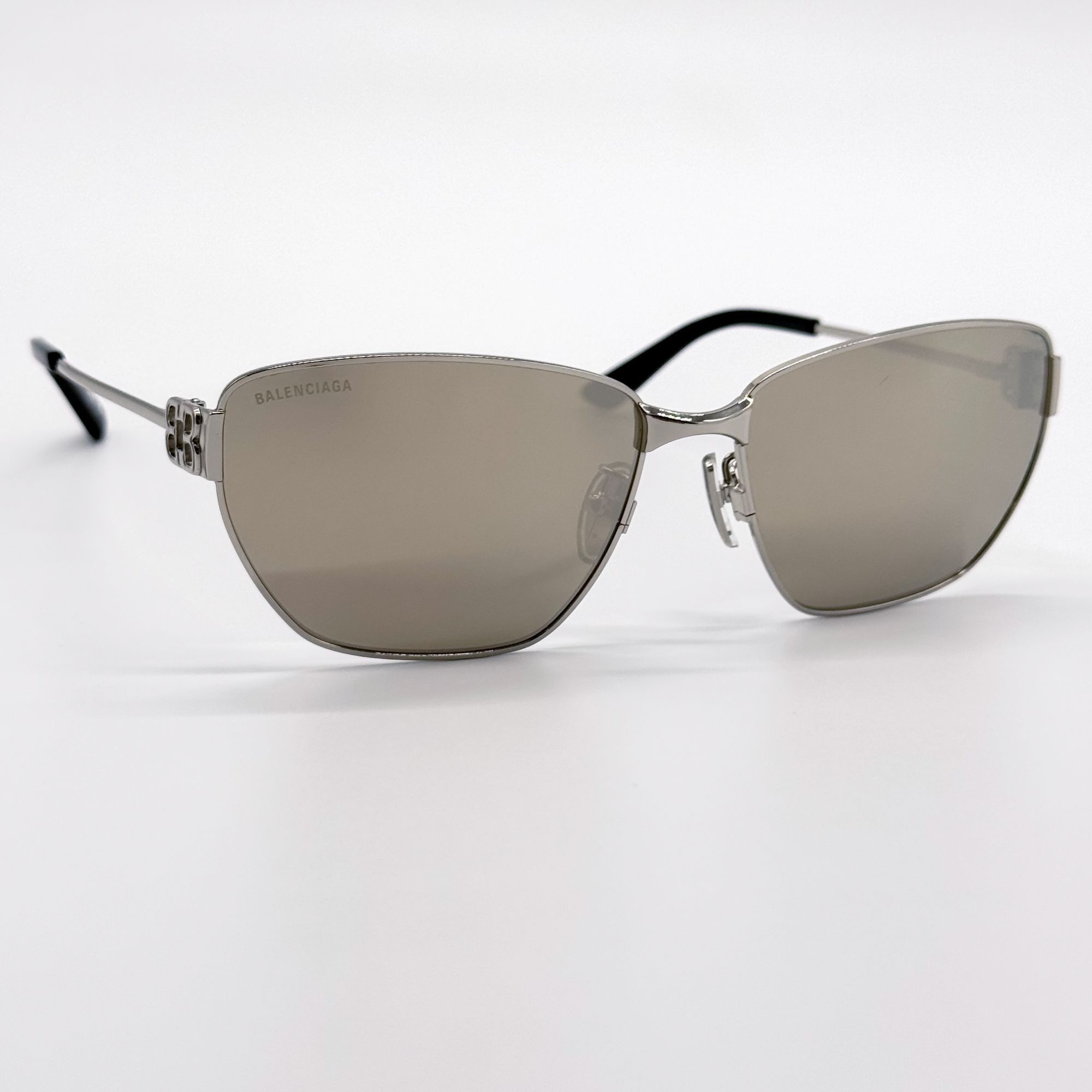 Balenciaga NEW BALENCIAGA BB0337SK 006 SUNGLASSES SILVER WOMEN EYEWEAR Size ONE SIZE - 4 Thumbnail