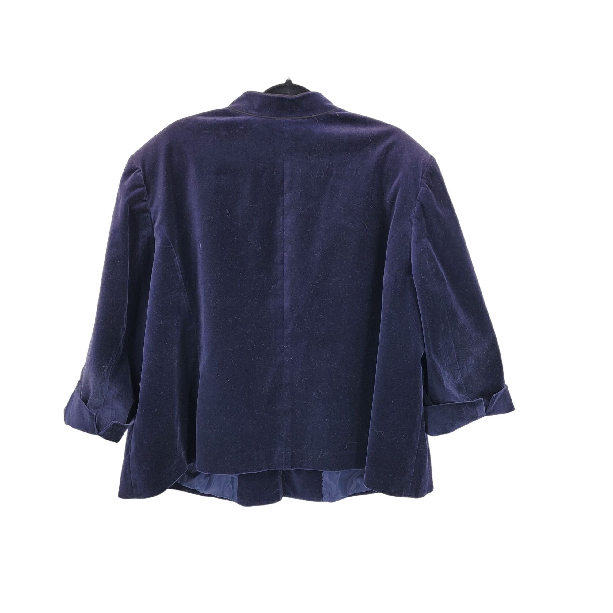 Other Alex Marie Womens Navy Blue Velour Band Blazer Jacket Sz 24W Size 3XL / US 20-22 - 7 Thumbnail