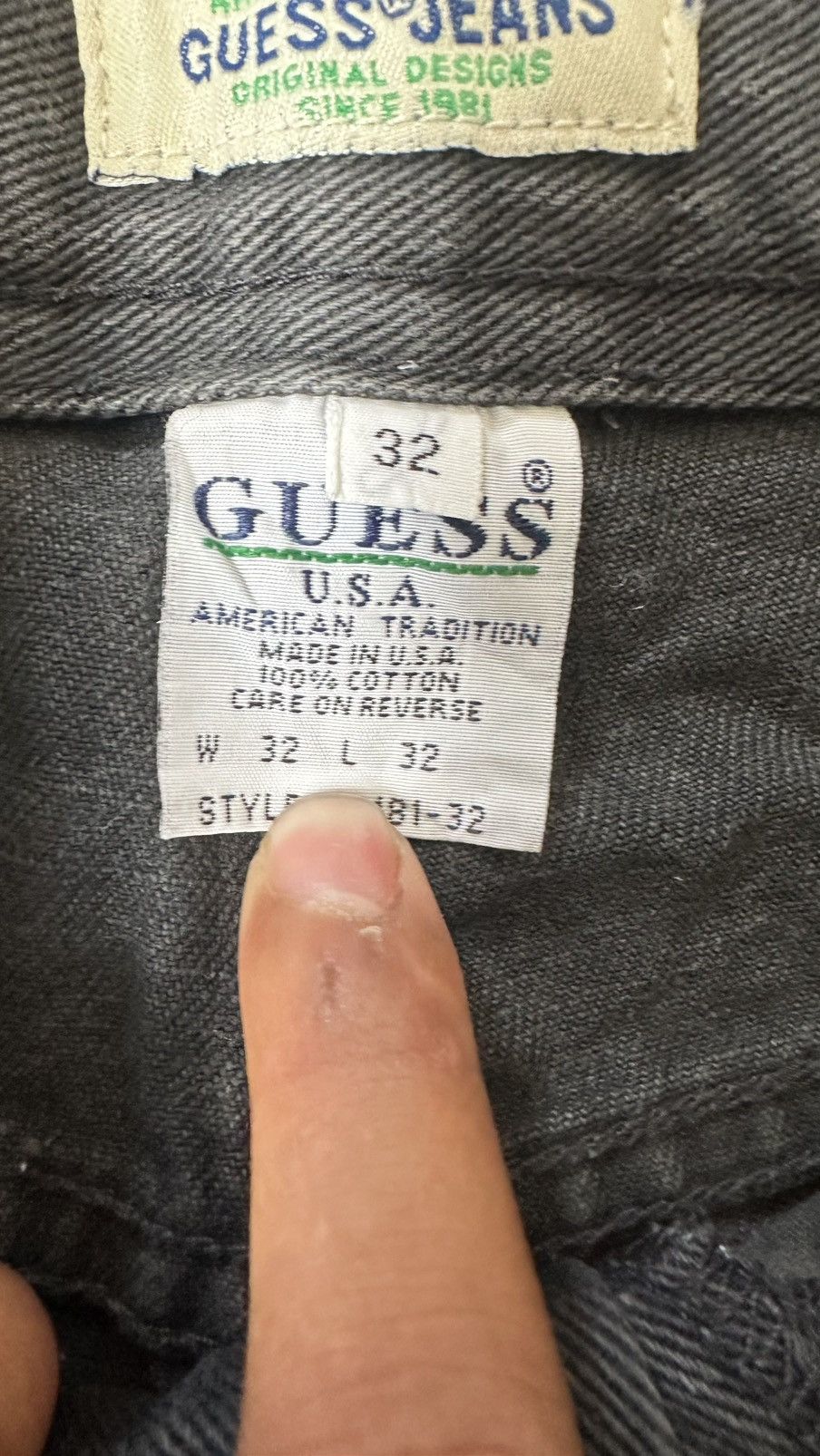 Guess VINTAGE GUESS DENIM PANT WELL WORN Size US 32 / EU 48 - 9 Thumbnail