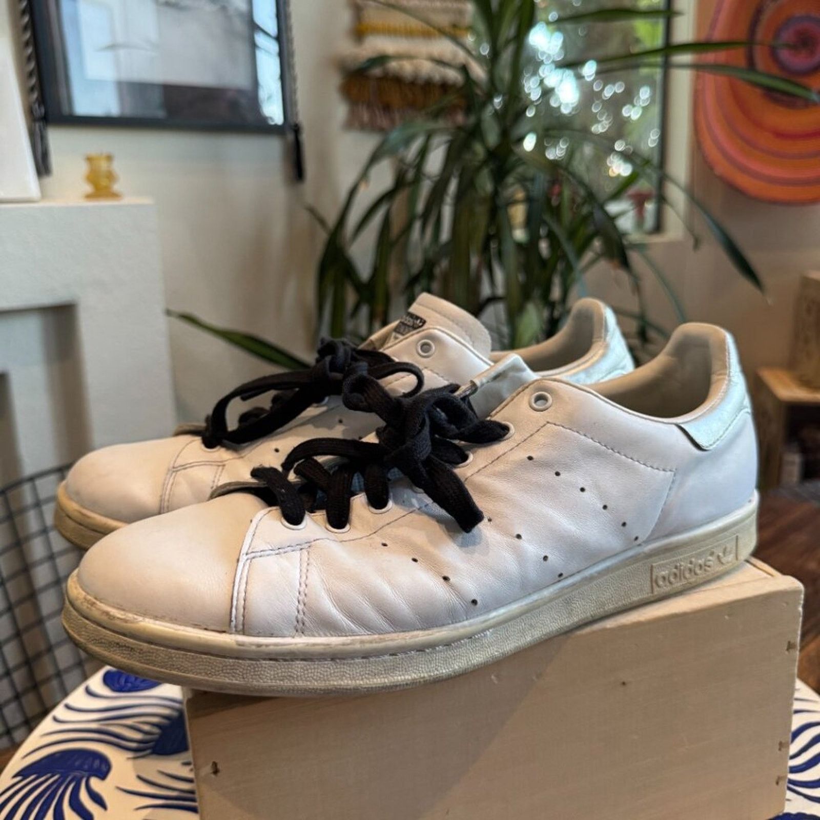 Adidas Adidas Stan Smith White Leather, Men’s 10.5, Great Condition Size US 10.5 / EU 43-44 - 4 Thumbnail
