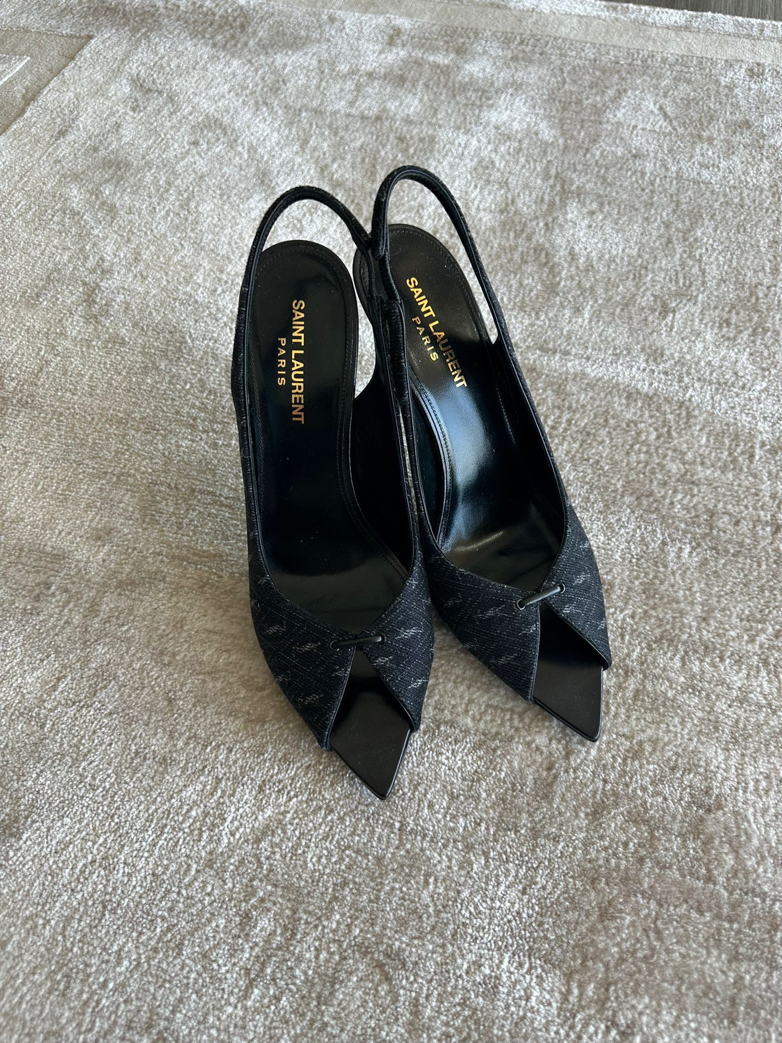 Yves Saint Laurent (RRP $995) YSL Corrado Heels Size US 7 / IT 37 - 4 Thumbnail
