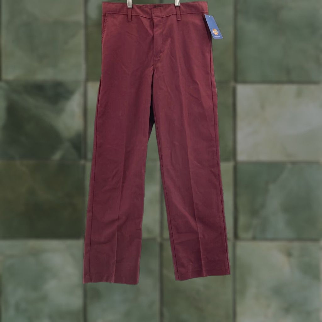 Dickies Dickies Womens Khaki Chino Pants 18R Classic Fit Straight Leg Cotton Blend Size 40" / US 18 - 1 Thumbnail