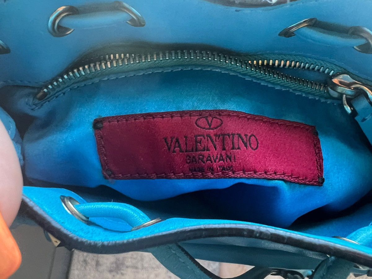 Valentino Valentino Garavani Rockstud Mini Bucket Bag – Turquoise Size ONE SIZE - 4 Thumbnail