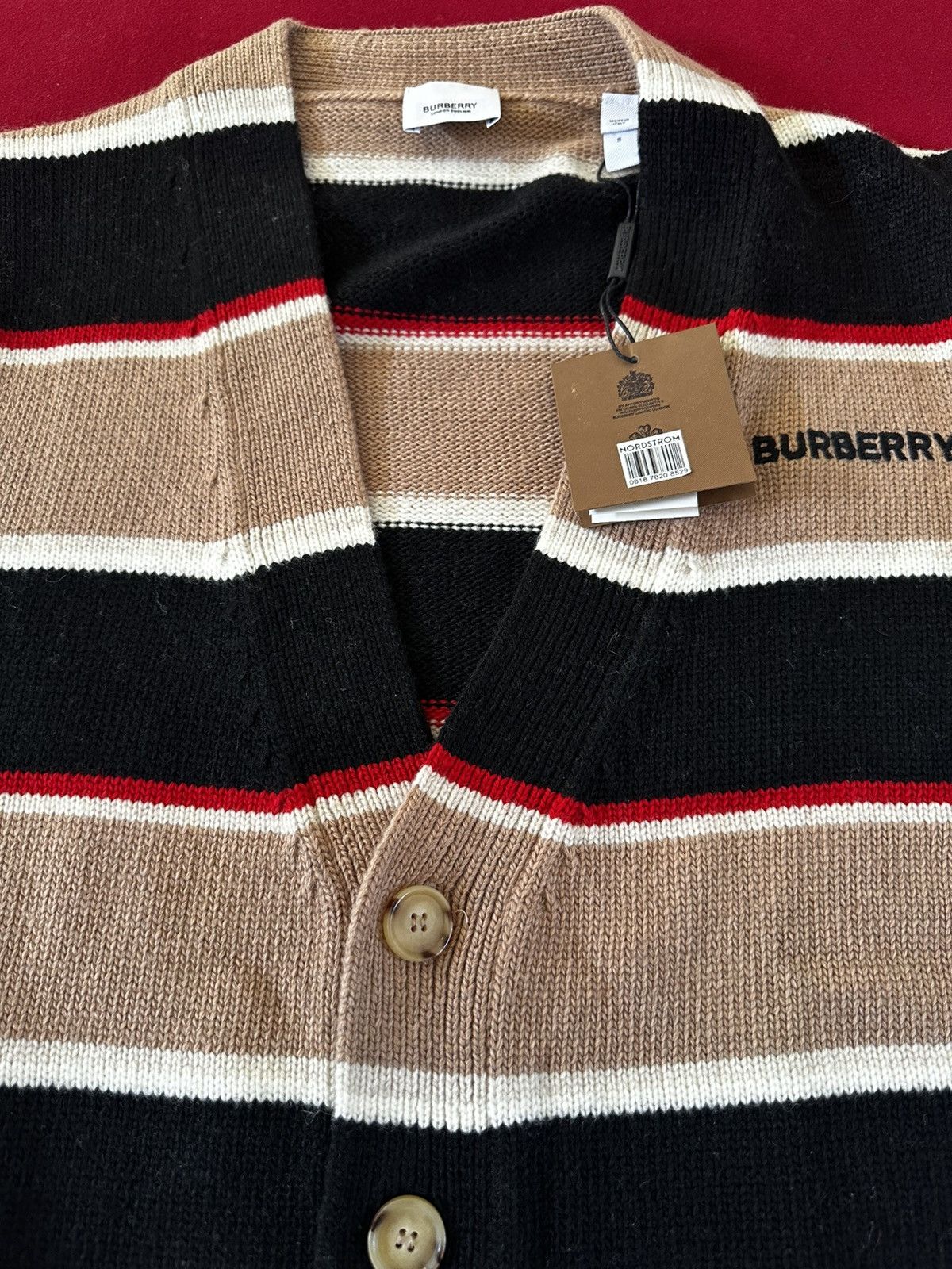 Burberry Burberry Striped Wool/Cashmere Knit Cardigan Size US S / EU 44-46 / 1 - 6 Thumbnail