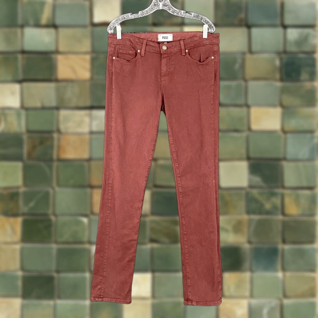 Paige PAIGE Skyline Skinny Jeans Women’s 31 Red Size 24" / US 00 / IT 34 - 1 Thumbnail
