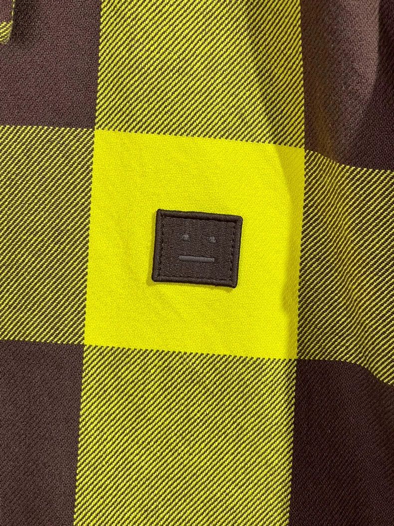 Acne Studios Acne Studios Smiling face embroidered color-blocking check Size US S / EU 44-46 / 1 - 3 Thumbnail