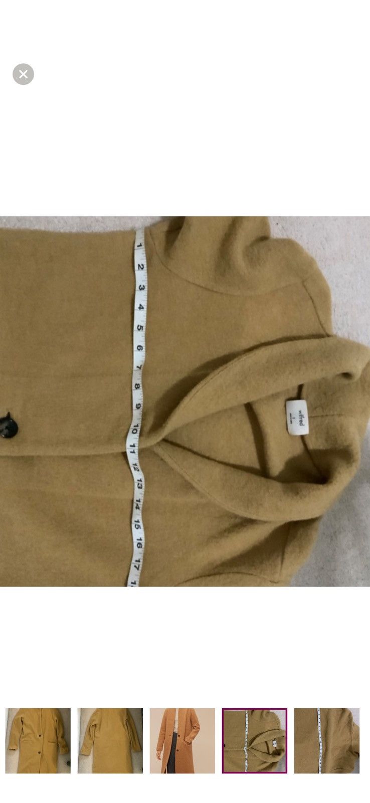 Aritzia Wilfred Dujardin Mustard Yellow Wool Coat Size S / US 4 / IT 40 - 13 Thumbnail