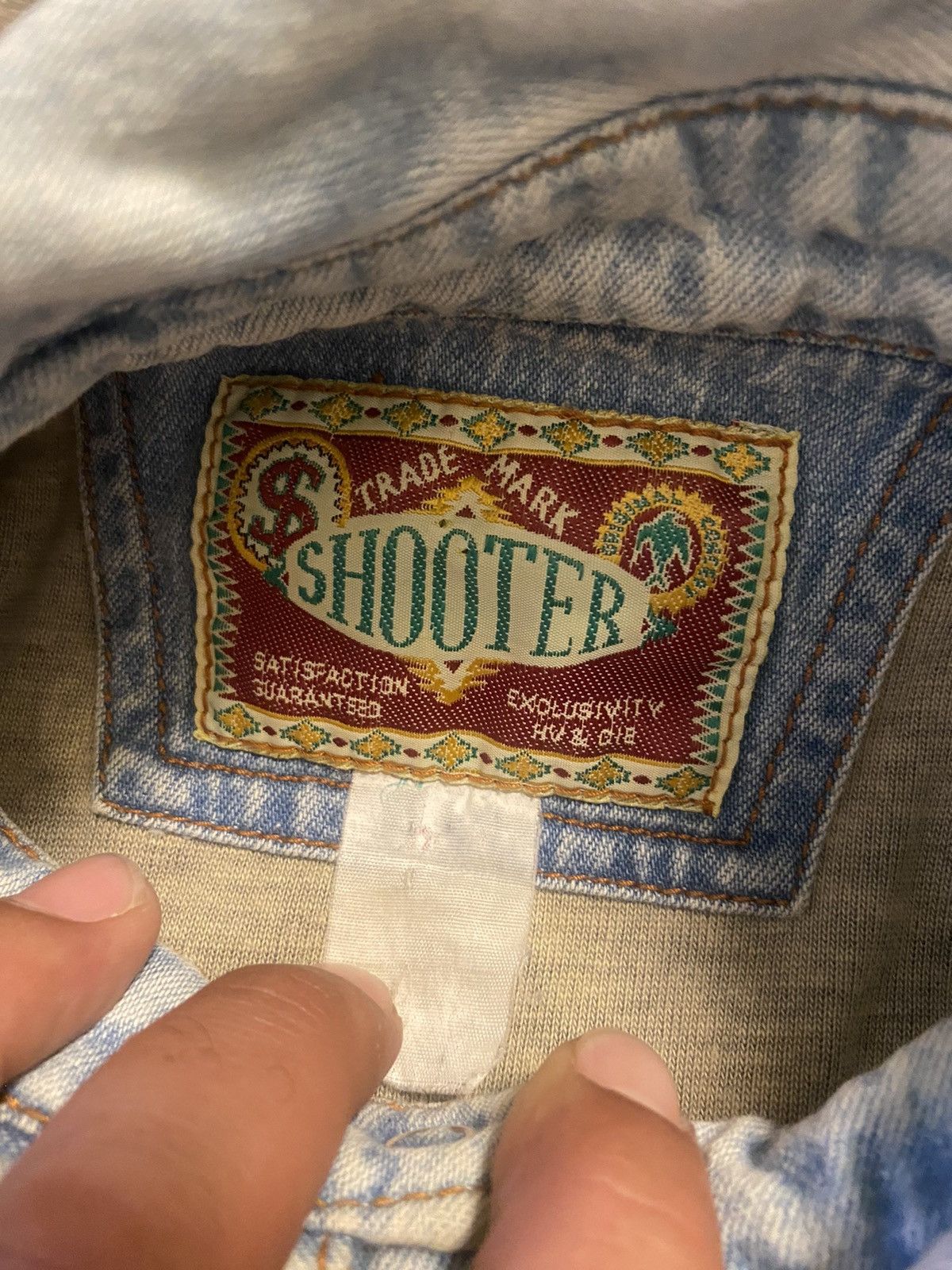 Vintage Vintage Shooter Original Jean Shirt Size US L / EU 52-54 / 3 - 8 Thumbnail